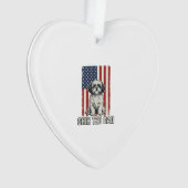 Shih Tzu Dad Patriotic Flag Vintage Dog Shirt_1 Ornament (Vorderseite)