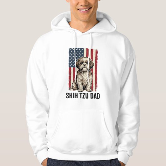 Shih Tzu Dad Patriotic Vintage Dog Shirt Design_1 (Vorderseite)