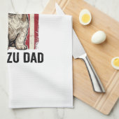 Shih Tzu Dad Patriotic Vintage Dog Shirt Design_1 Geschirrtuch (Viertel Falte)