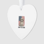 Shih Tzu Dad Patriotic Vintage Dog Shirt Design_1 Ornament (Vorderseite)