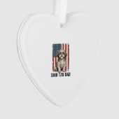 Shih Tzu Dad Patriotic Vintage Dog Shirt Design_1 Ornament (Vorderseite)