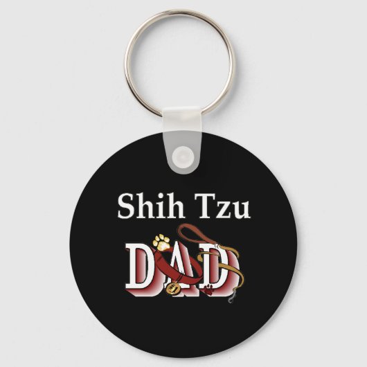 shih tzu dad Schlüsselanhänger (Vorderseite)