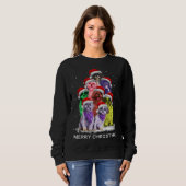 Shih Tzu Dekoration Weihnachtsbaum Hund Xm Sweatshirt (Vorne ganz)