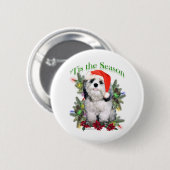 Shih Tzu 'Dies ist die Saison - Button (Vorne & Hinten)