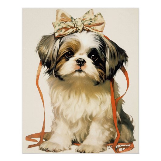 Shih Tzu Dog 001 - Odessa Leyendecker Poster (Vorderseite)