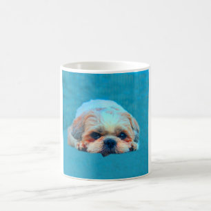 Shih Tzu Dog Aquarellkunst Portrait Kaffeetasse