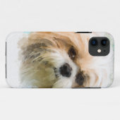 Shih Tzu Dog Aquarellmalerei Case-Mate iPhone Hülle (Rückseite (Horizontal))