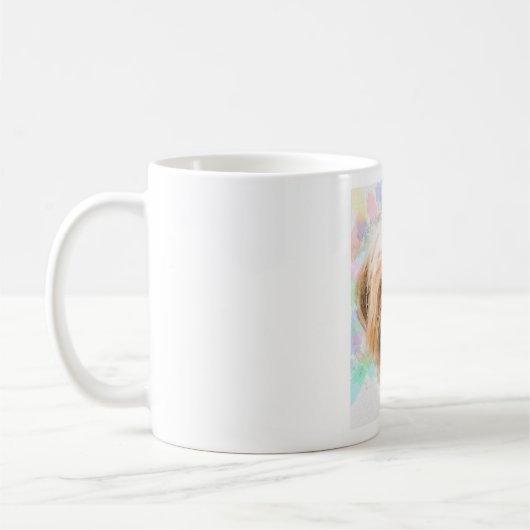 Shih Tzu Dog Aquarellmalerei Kaffeetasse (Links)