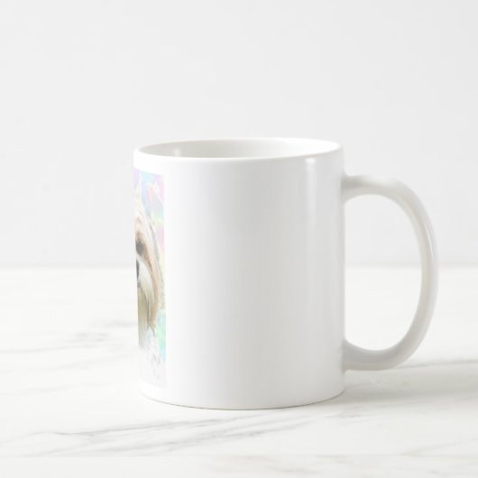 Shih Tzu Dog Aquarellmalerei Kaffeetasse (Rechts)