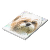 Shih Tzu Dog Aquarellmalerei Notizblock (Rotiert)