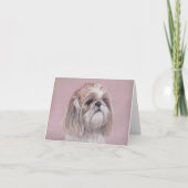 Shih tzu Dog Art Note Card Karte (Vorderseite)