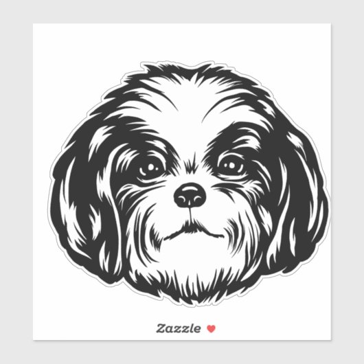 Shih Tzu Dog Aufkleber (Blatt)