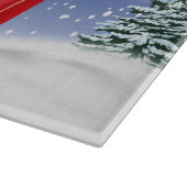 Shih Tzu Dog Autofahren Auto in Schnee Weihnachten Schneidebrett (Ecke)