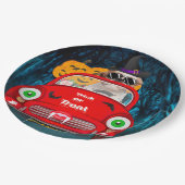 Shih Tzu Dog Beängstigendes Halloween Auto Pappteller (Schrägansicht)