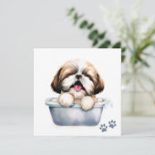 Shih Tzu Dog Card (Stehend Vorderseite)