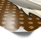 Shih Tzu Dog Cartoon Paws Fotodruck (Ecke)