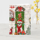 Shih Tzu Dog Christmas Karte (Gelbe Blume)