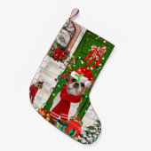 Shih Tzu Dog Christmas Kleiner Weihnachtsstrumpf (Vorderansicht (hängend))