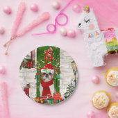 Shih Tzu Dog Christmas Pappteller (Party)