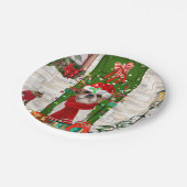 Shih Tzu Dog Christmas Pappteller (Schrägansicht)