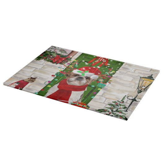 Shih Tzu Dog Christmas Schneidebrett (Ecke)
