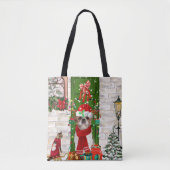 Shih Tzu Dog Christmas Tasche (Vorderseite)