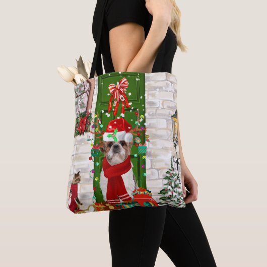 Shih Tzu Dog Christmas Tasche (Von Nahem)