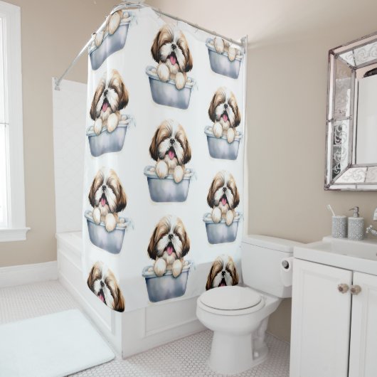 Shih Tzu Dog Duschvorhang (Beispiel)