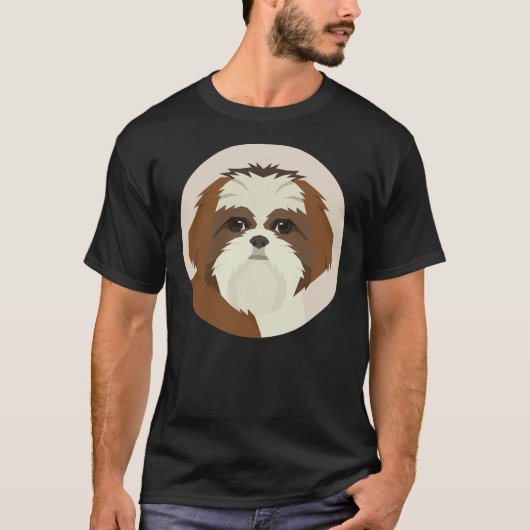 Shih Tzu Dog Face T-Shirt (Vorderseite)