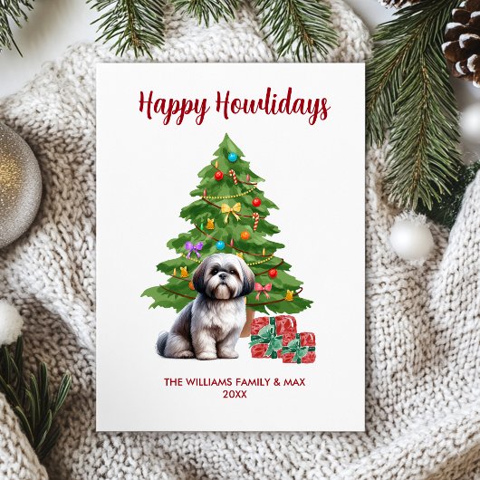 Shih Tzu Dog Familie Weihnachten