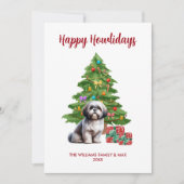 Shih Tzu Dog Familie Weihnachten (Vorderseite)