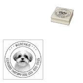 Shih Tzu Dog Foto Runde Gummistempel (Stempel)