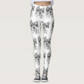 Shih Tzu Dog Glasses Leggings (Vorderseite)
