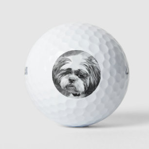 SHIH TZU DOG GOLFBALL