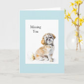 Shih Tzu Dog Grußkarte Karte (Gelbe Blume)