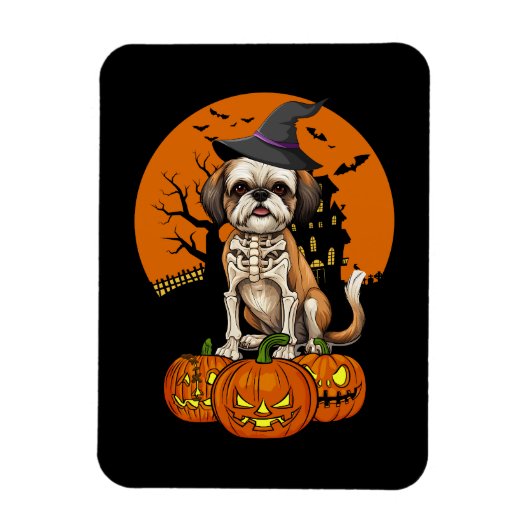 Shih Tzu Dog Halloween Magnet (Vertikal)