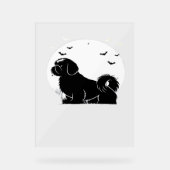 Shih Tzu Dog - Halloween Moon Silhouette Classic T Acrylschild (Vorderseite)