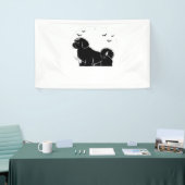 Shih Tzu Dog - Halloween Moon Silhouette Classic T Banner (Messeveranstaltung)