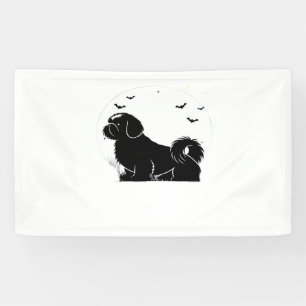 Shih Tzu Dog - Halloween Moon Silhouette Classic T Banner