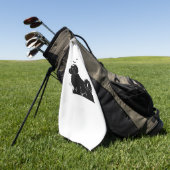 Shih Tzu Dog - Halloween Moon Silhouette Classic T Golfhandtuch (Gras)