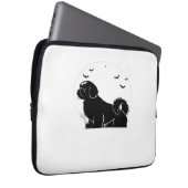 Shih Tzu Dog - Halloween Moon Silhouette Classic T Laptopschutzhülle (Vorne Rechts)