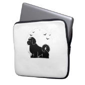 Shih Tzu Dog - Halloween Moon Silhouette Classic T Laptopschutzhülle (Vorderseite Links)