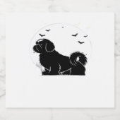 Shih Tzu Dog � Halloween Moon Silhouette Classic T Schaumweinetikett (Einzelnes Label)