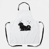 Shih Tzu Dog - Halloween Moon Silhouette Classic T Schürze (Vorderseite)
