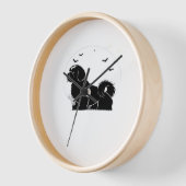 Shih Tzu Dog - Halloween Moon Silhouette Classic T Uhr (Winkel)