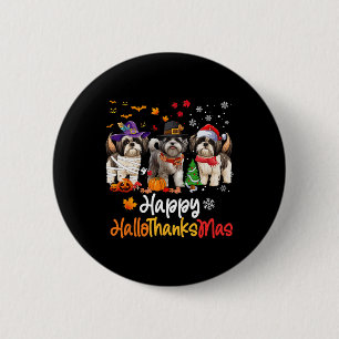 Shih Tzu Dog Halloween Weihnachtsgeschenk Hallowee Button