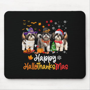 Shih Tzu Dog Halloween Weihnachtsgeschenk Hallowee Mousepad