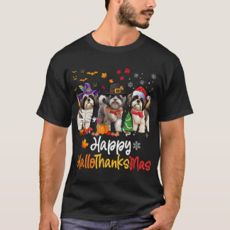 Shih Tzu Dog Halloween Weihnachtsgeschenk Hallowee T-Shirt
