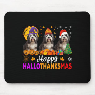 Shih Tzu Dog Halloween Weihnachtshanksmas 1 Mousepad