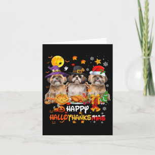 Shih Tzu Dog Happy Halloween Erntedank Merry Ch Karte